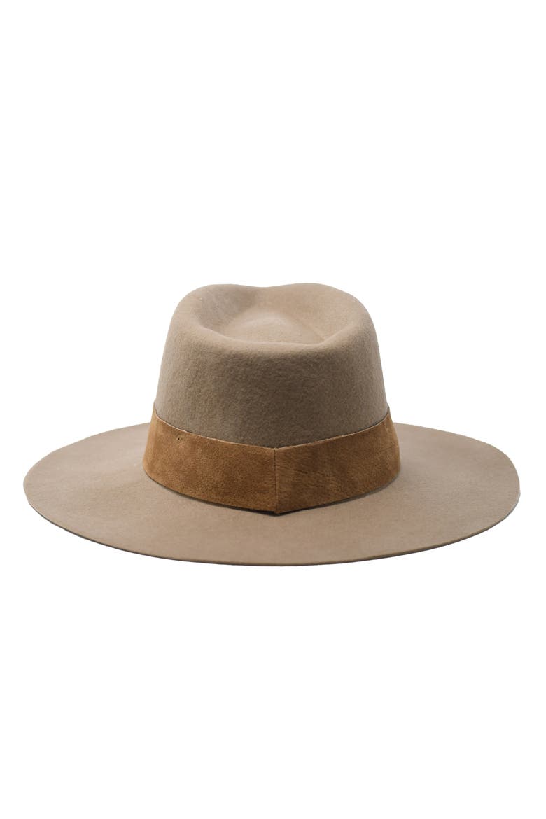 High Crown Wool Fedora, Alternate, color, CAMEL