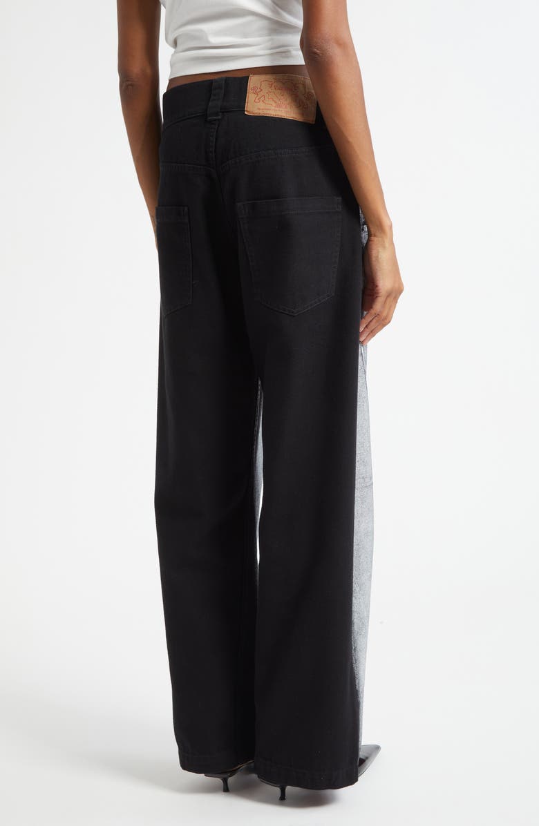 Vaquera Painted Workwear Jeans, Alternate, color, Black 1