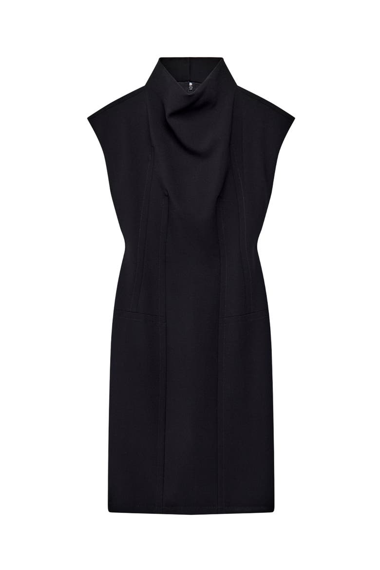 Double Face Cowl Dress, Alternate, color, Black