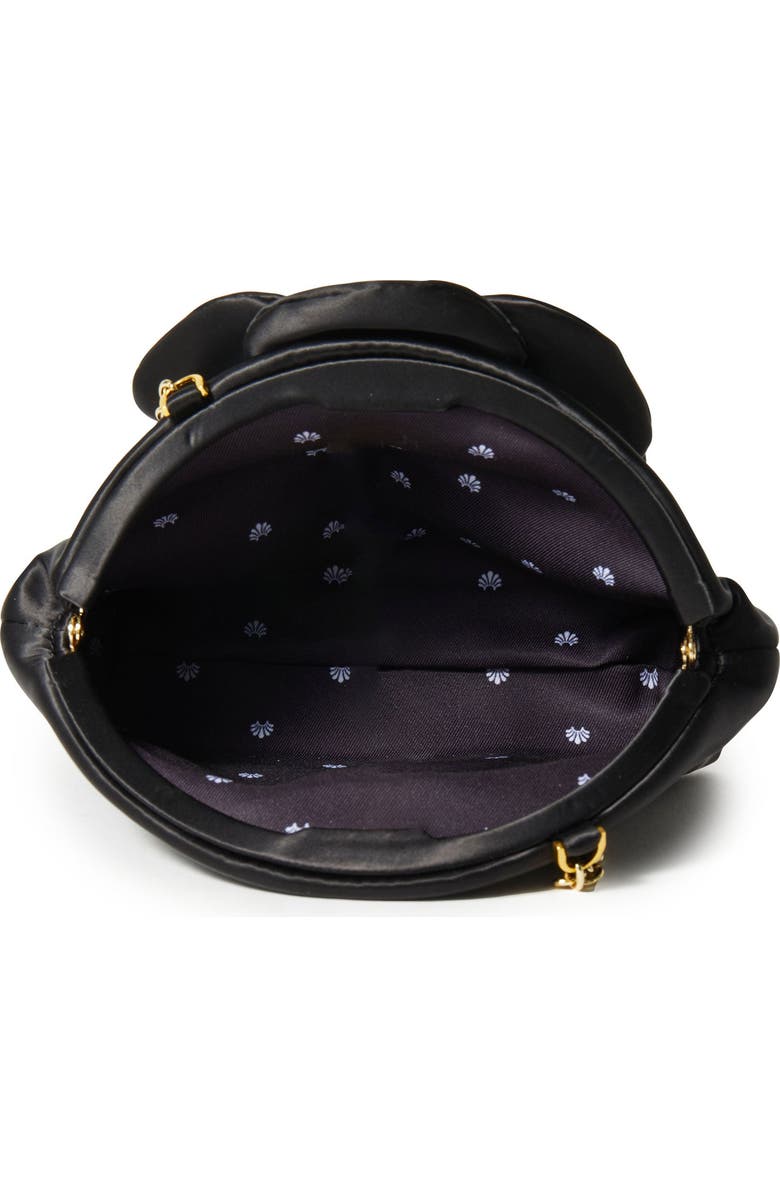 Lele Sadoughi Rosie Satin Clutch, Alternate, color, Jet