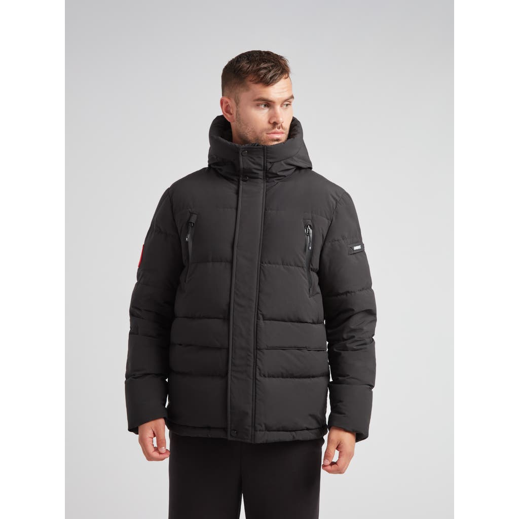 Jack1t Ez Frontier Prime Hooded Puffer Coat In Black