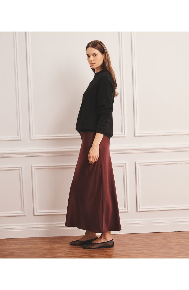 NAADAM Luxe Cashmere Oversized Crewneck Sweater, Alternate, color, Black