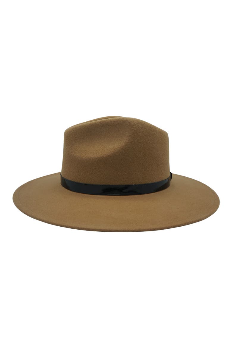 Wool Felted Fedora, Alternate, color, CAMEL