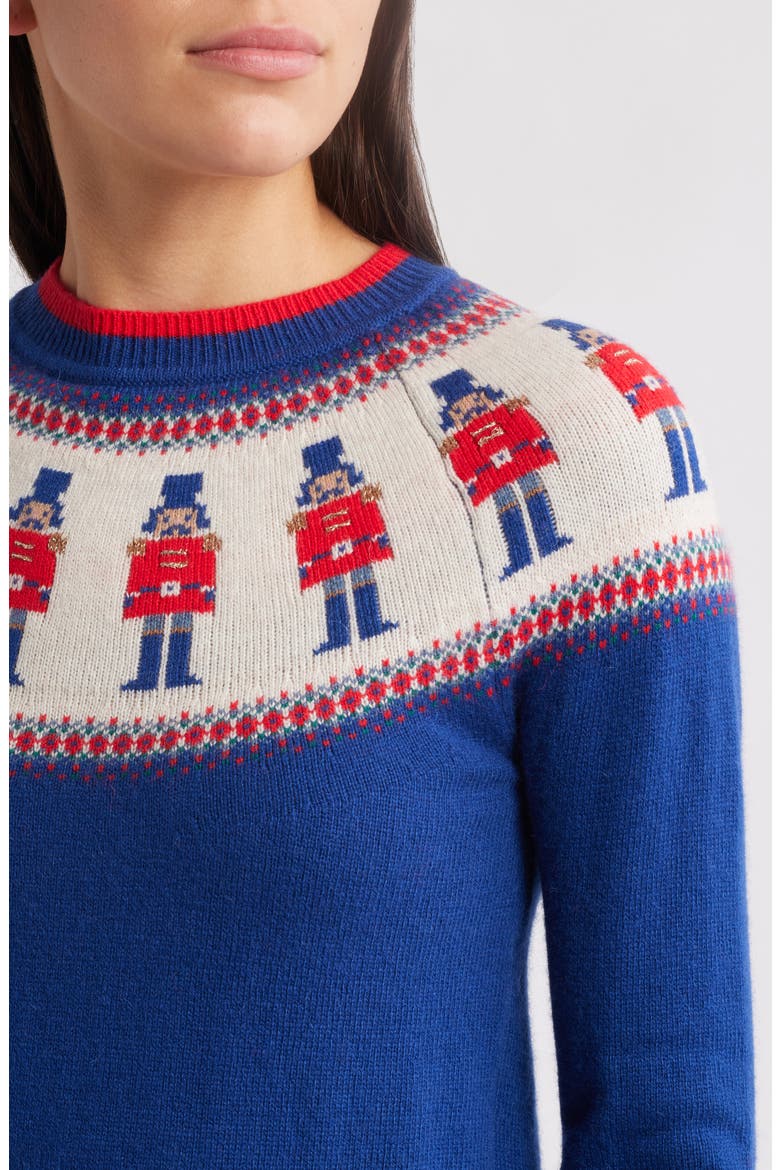 Edie Holiday Fair Isle Sweater, Alternate, color, NAVY SOLDIERS