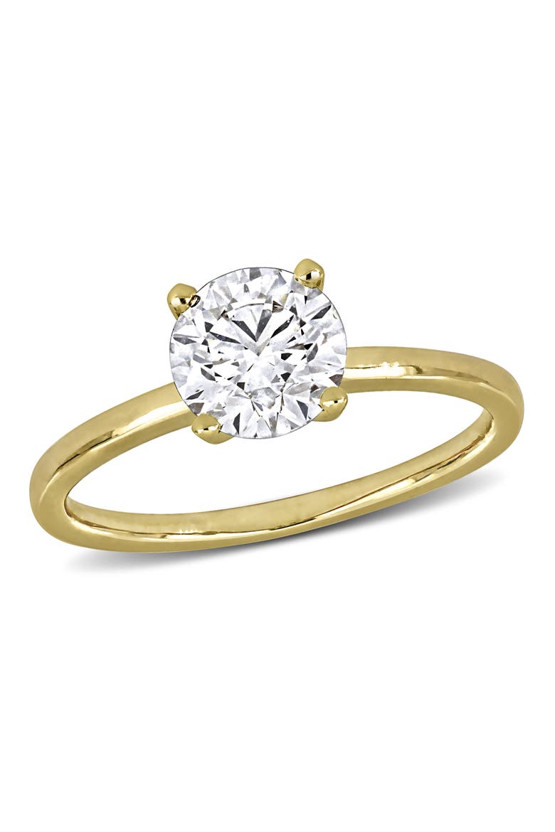 1-1/2 CTW Lab Grown Diamond Solitaire Ring 14k, Main, color, Yellow Gold