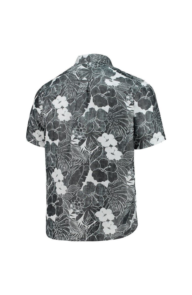 Tommy Bahama Men's Tommy Bahama Black Washington Commanders Coconut Point Playa Floral IslandZone Button-Up Shirt, Alternate, color, Black