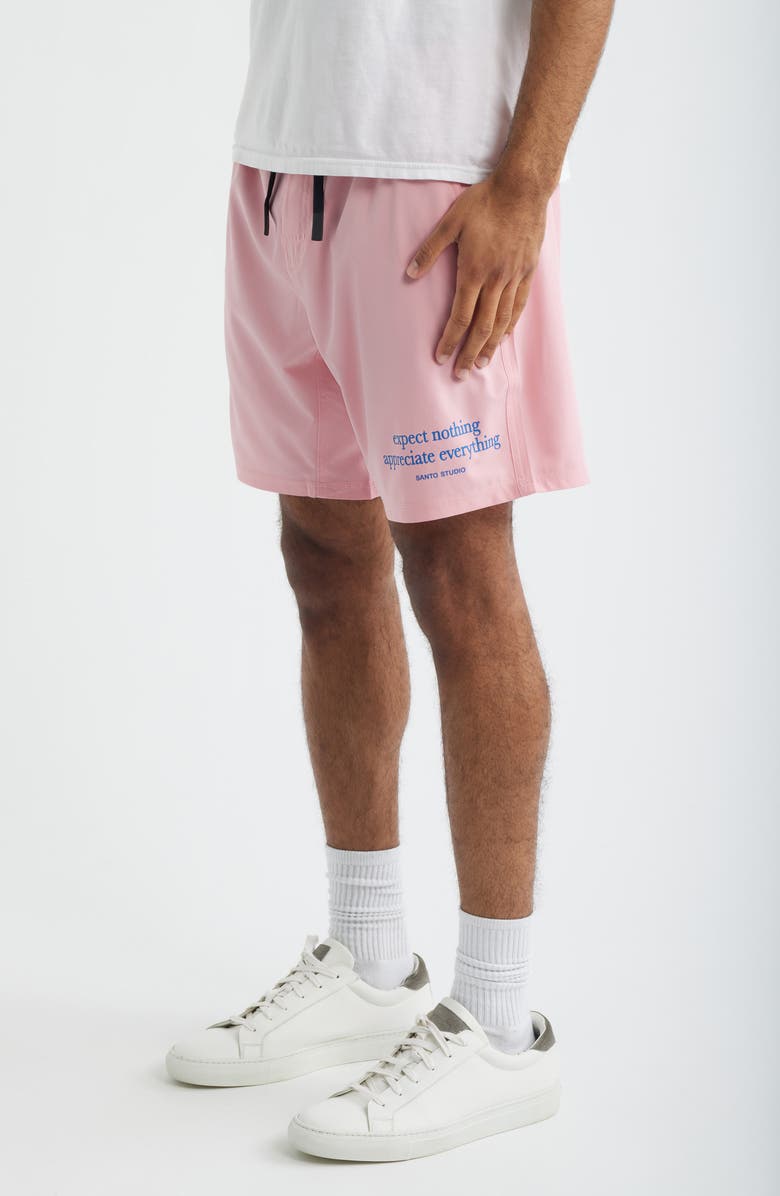 SANTO STUDIO Tempo Appreciate Tech Drawstring Shorts - Jett Lawrence Edition, Alternate, color, Pink