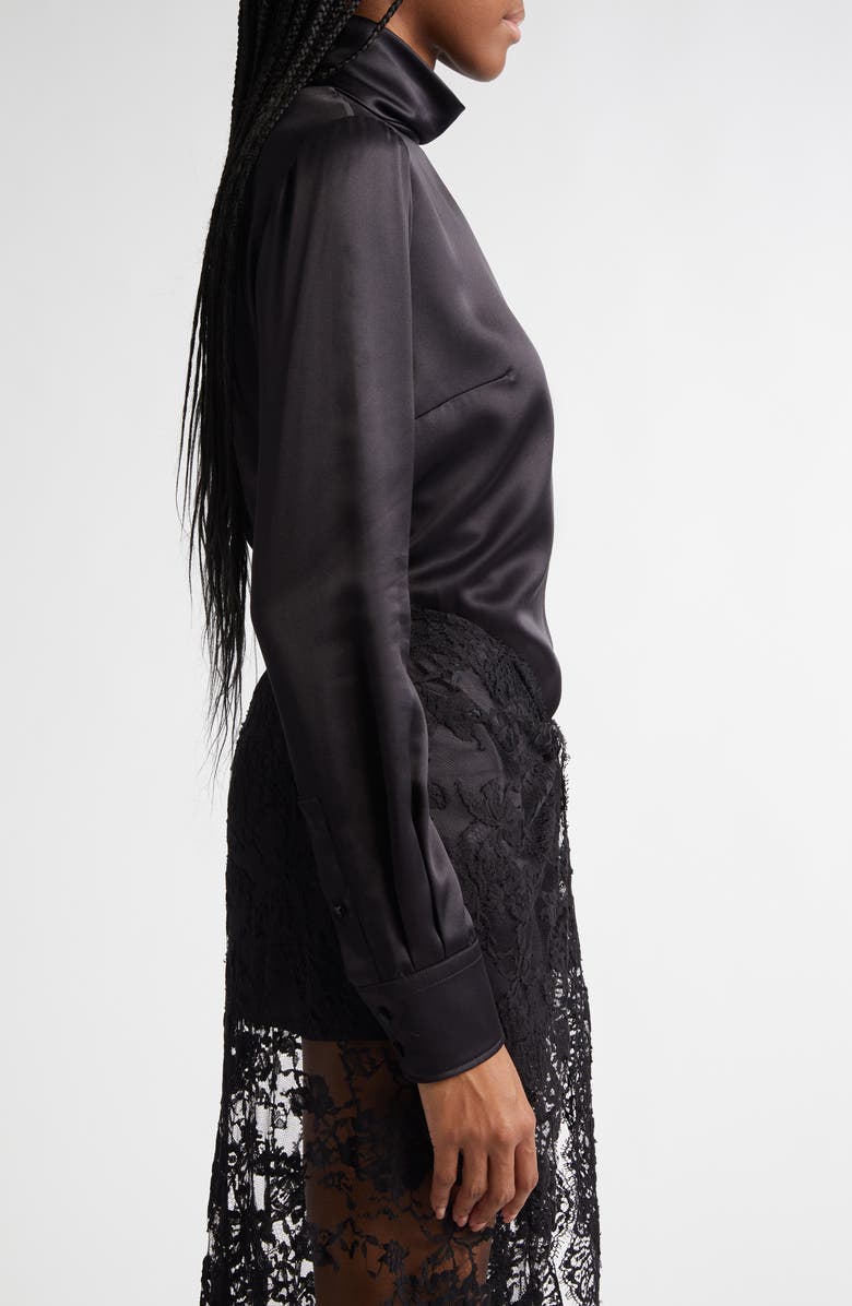 Dolce&Gabbana Silk Turtleneck Top, Alternate, color, 