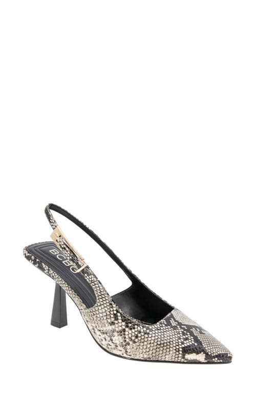 Bcbg Inara Slingback Pointed Toe Pump In Animal Print