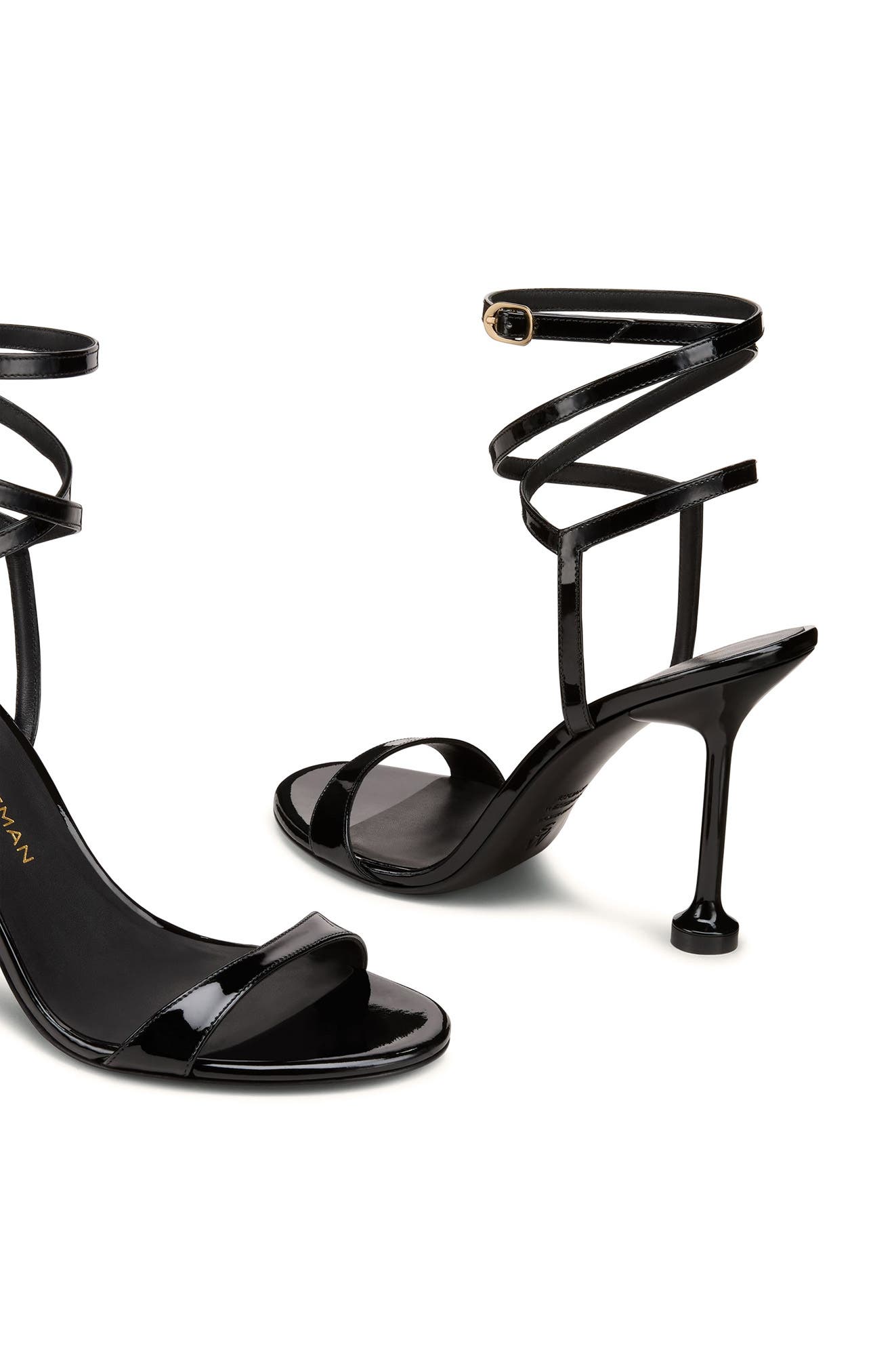 Nutini Ankle Wrap Sandal, Alternate, color, BLACK