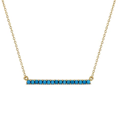 Composite Turquoise Bar Necklace