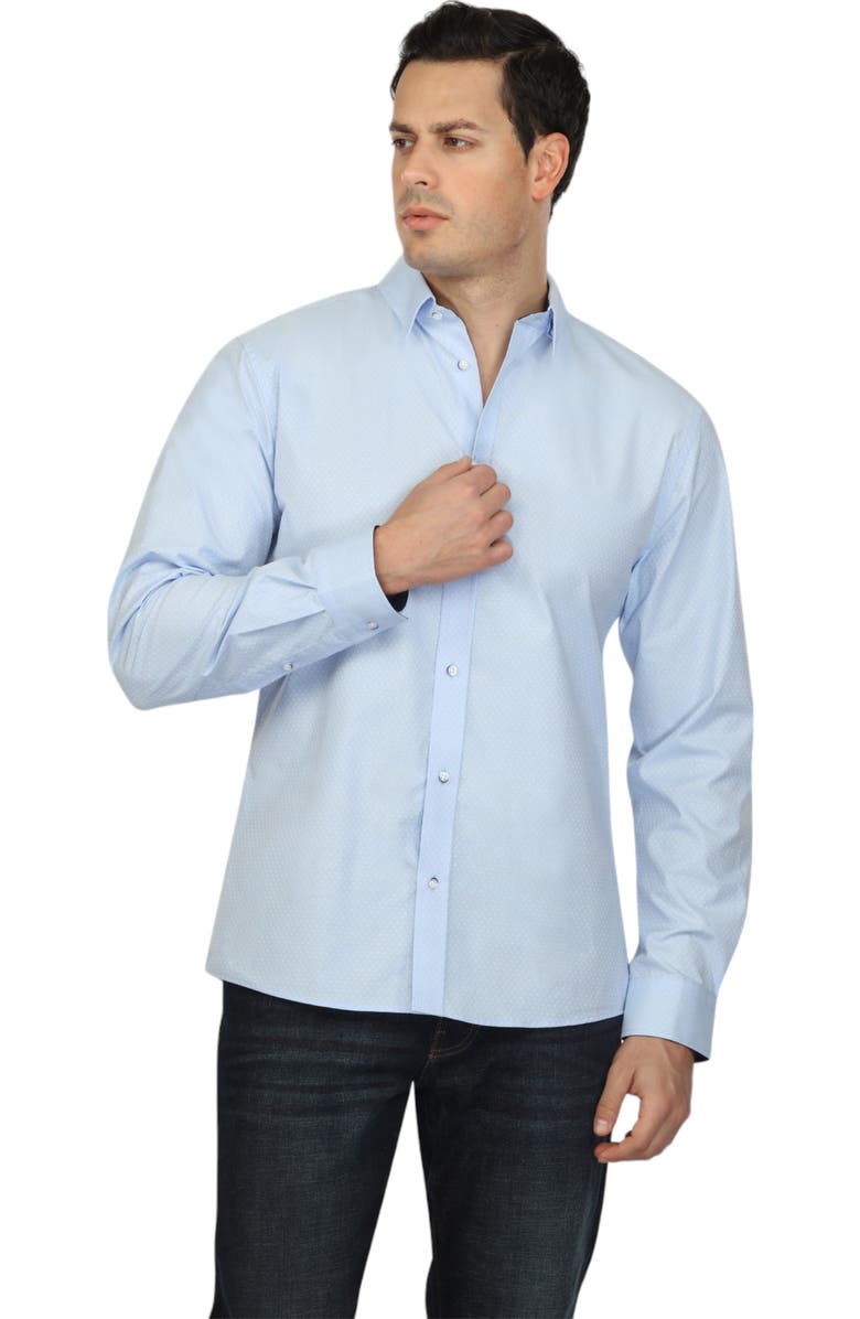 Vustra Jacquard Long Sleeve Shirt, Main, color, 