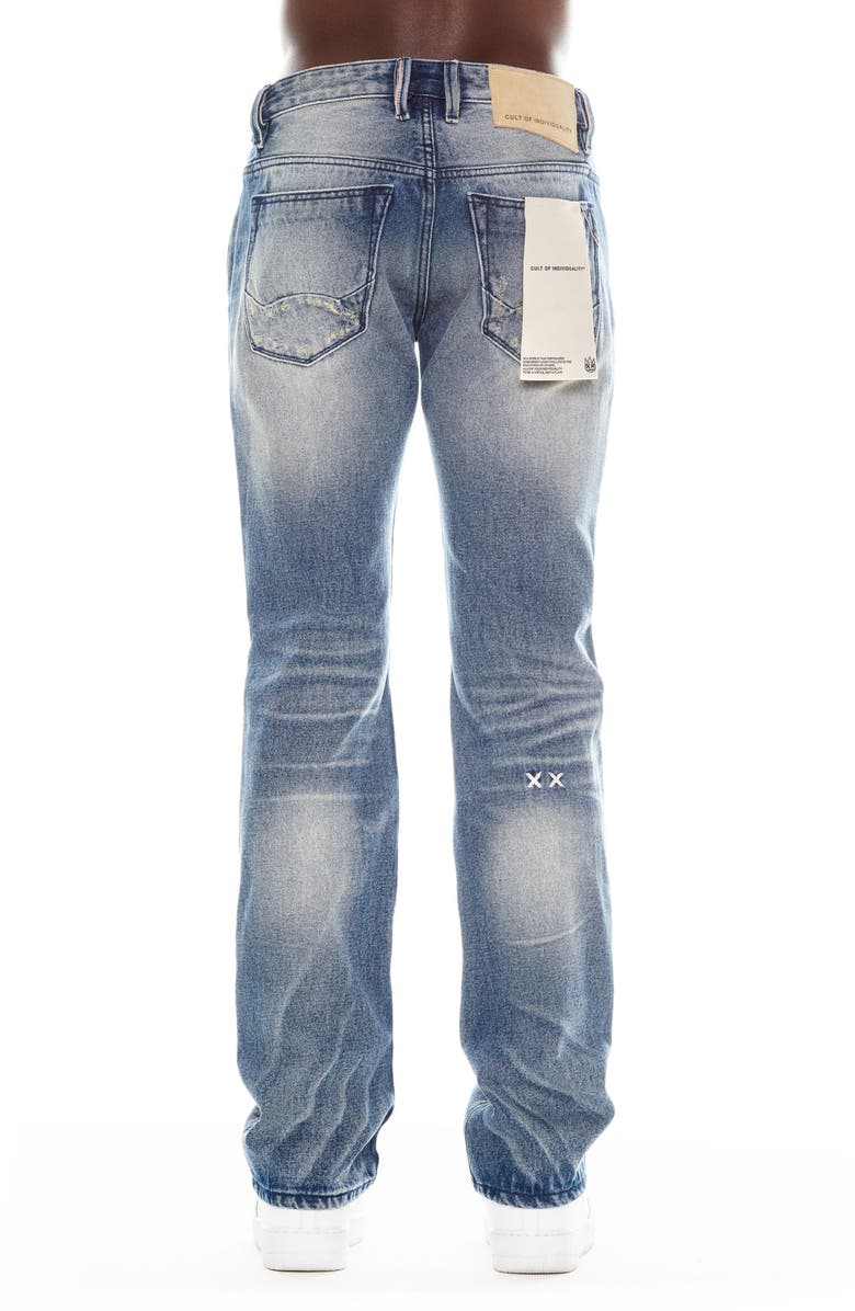 Cult of Individuality Rebel Ripped Straight Leg Jeans, Alternate, color, Knox