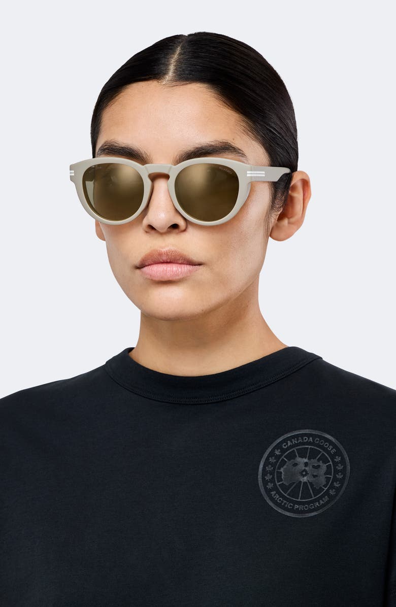 Canada Goose 51mm Polarized Oval Sunglasses, Alternate, color, Matte Sand