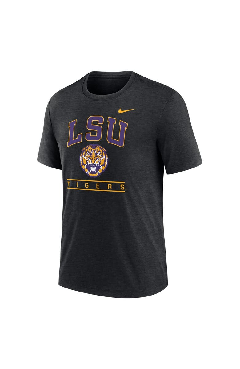Nike Men's Nike Black LSU Tigers Arch Over Logo Tri-Blend T-Shirt, Alternate, color, 