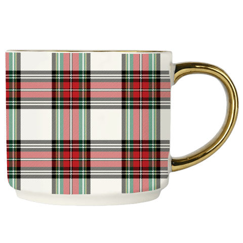Gold Handle Holiday Coffee Mug