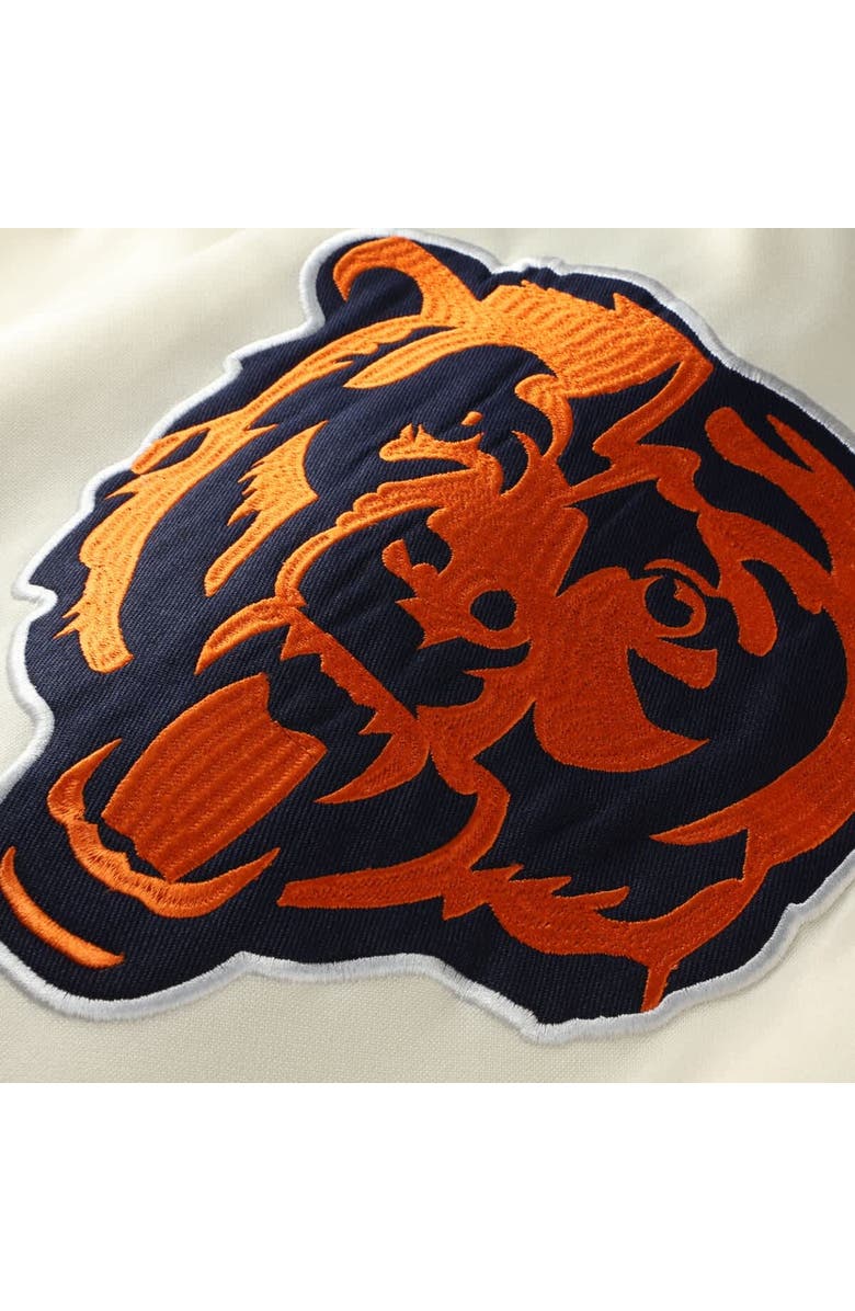 PROFILE Men's Profile Oatmeal Chicago Bears Big & Tall Chest Print and Logo Short Sleeve Pullover Hoodie, Alternate, color, 