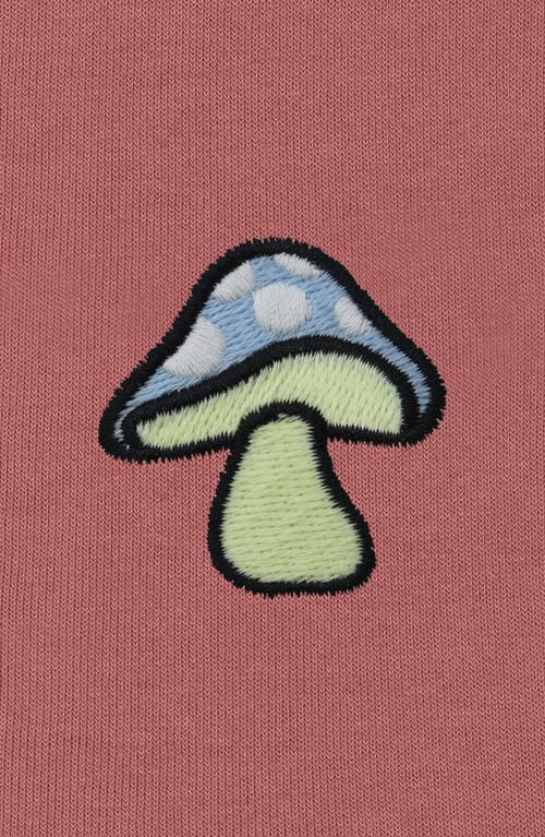 Dalix Mushroom Zip Hoodie In Mauve