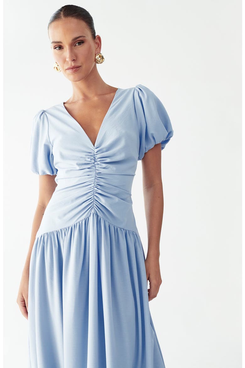 Zuri Midi Dress, Alternate, color, Sky Blue