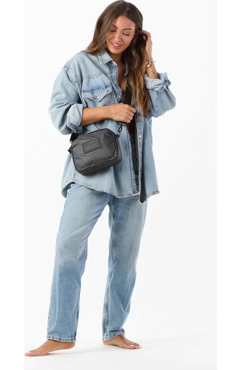 Aloha Collection Le Tour Monochrome Water Resistant Tyvek<sup>®</sup> Crossbody Bag, Alternate, color,