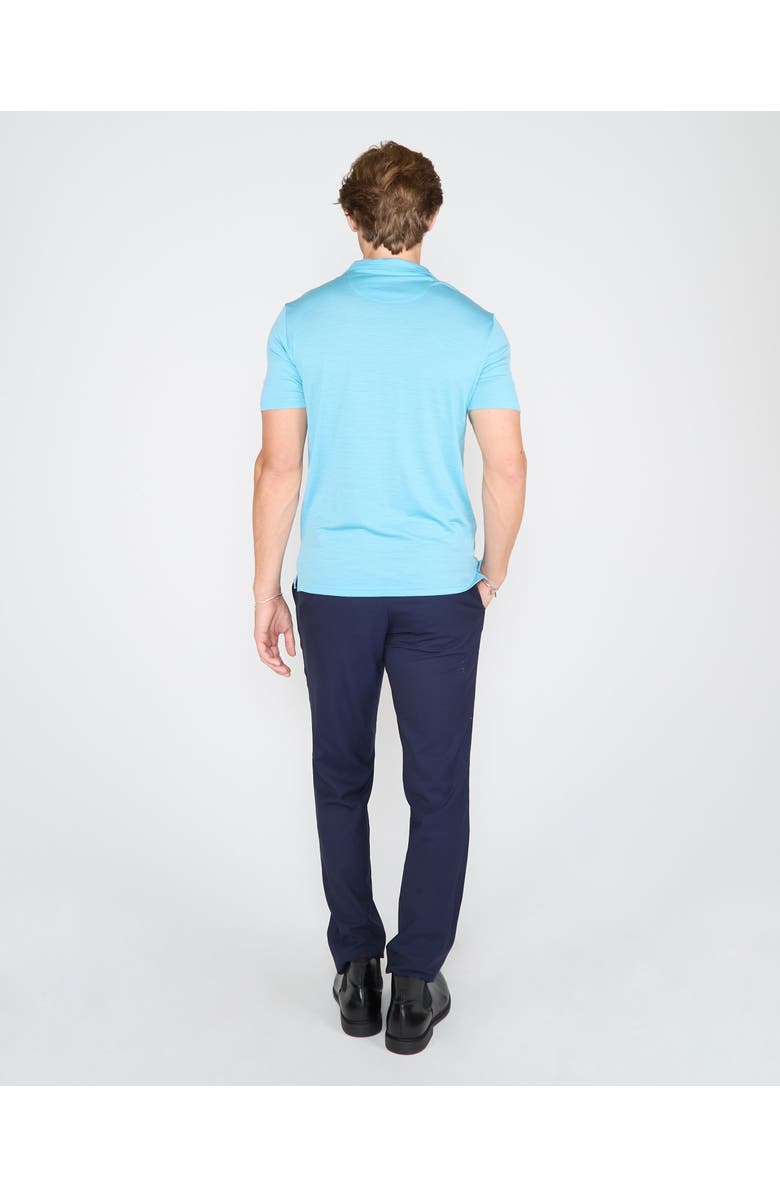 Lords of Harlech Bobby Merino Wool Johnny Collar Polo, Alternate, color, Teal