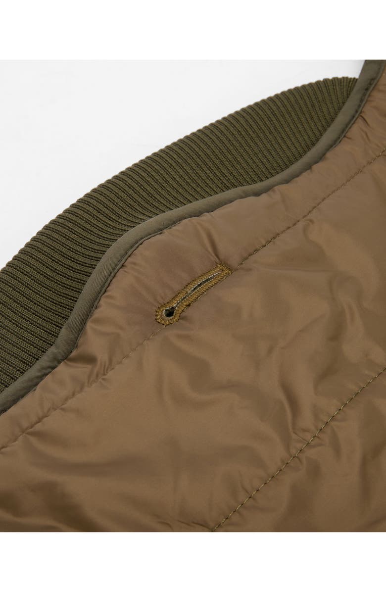 Barbour Brampton Quilted Colorblock Dog Coat, Alternate, color, Olive/ Khaki
