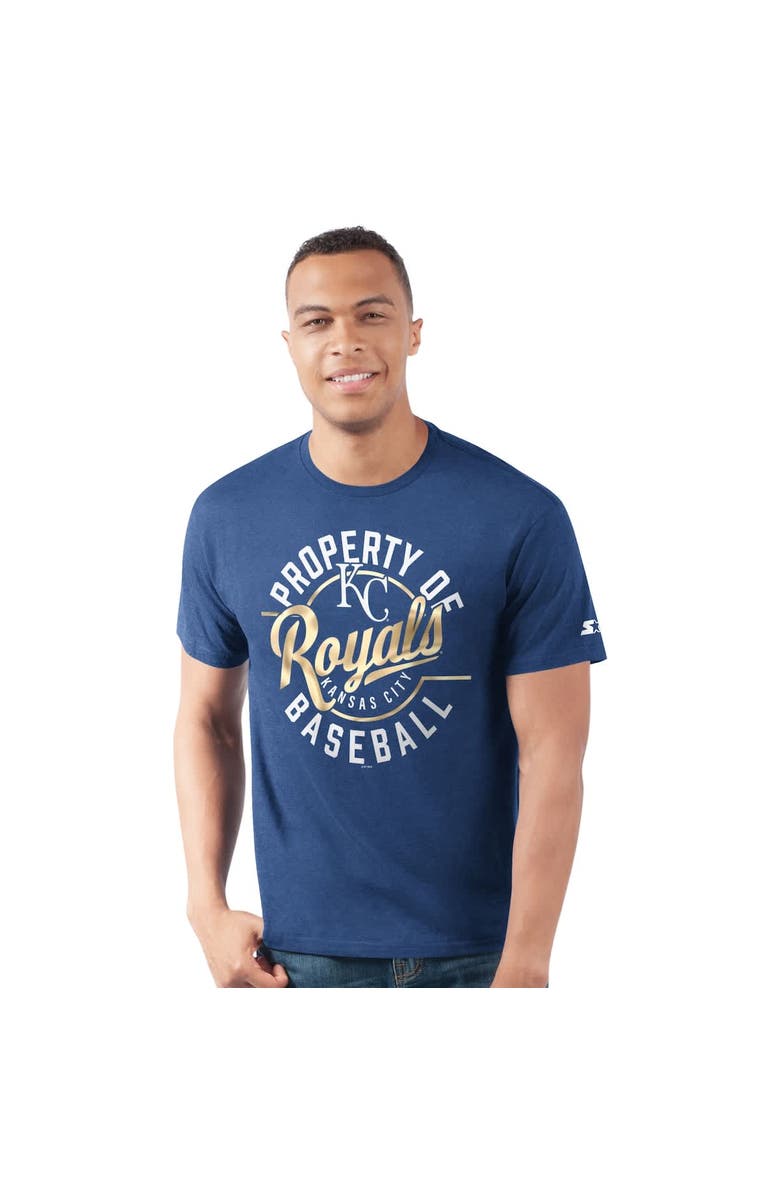 STARTER Men's Starter Royal Kansas City Royals Prime Time Property Of T-Shirt, Main, color, Royal