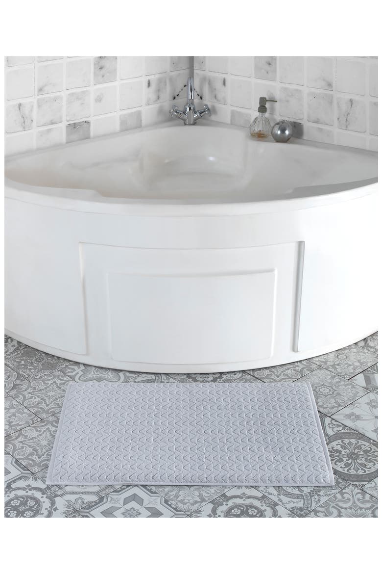 Herringbone Bath Mat, Alternate, color, SILVER