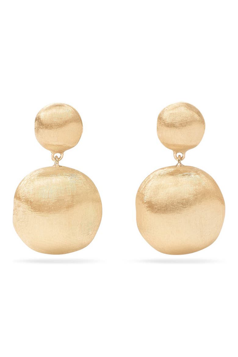 18K Yellow Gold Double Drop Earrings, Main, color, 18K YELLOW GOLD