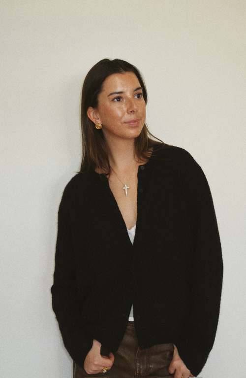 Joiana Jewelry Pearl Cross Necklace In Gold