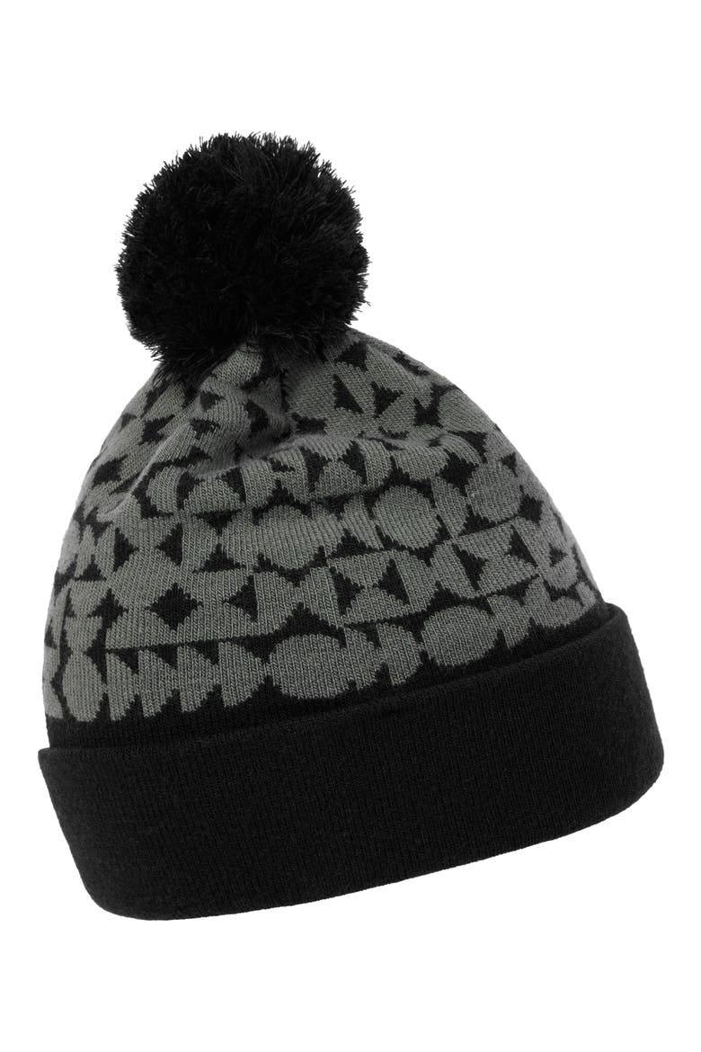 London Air Pompom Beanie, Alternate, color, DARK OLIVE