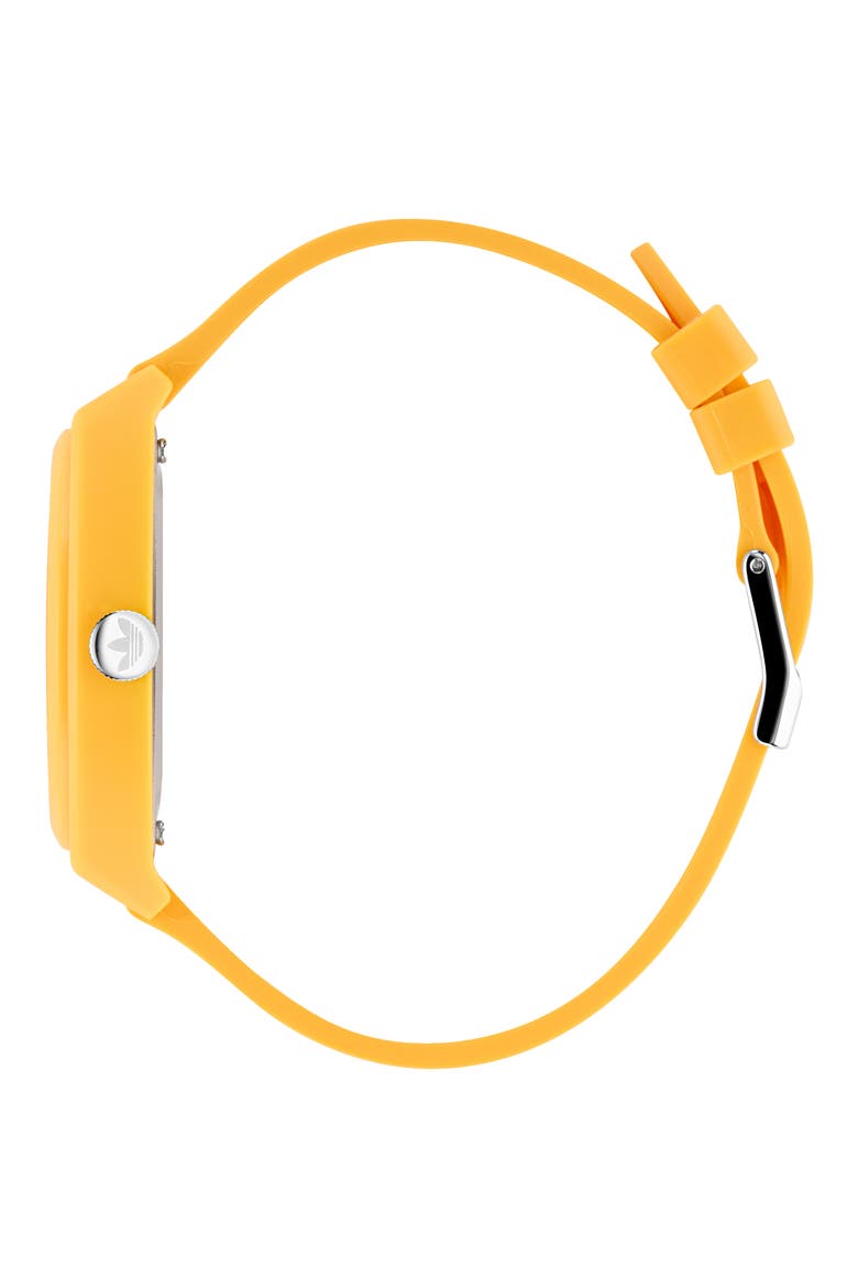 Project Two Resin Rubber Strap Watch, 38mm, Alternate, color, YELLOW/ BLACK/ YELLOW