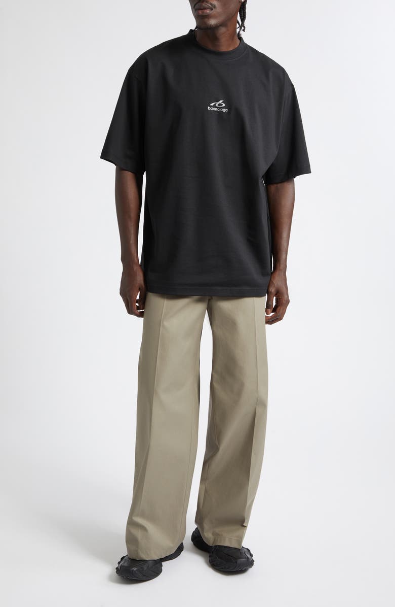 Balenciaga Medium Fit Bodies Logo Graphic T-Shirt, Alternate, color, 1000 Black