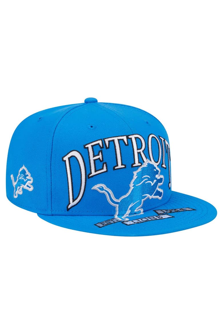 Men's New Era Blue Detroit Lions  Oversized 59FIFTY Fitted Hat, Main, color, Blue