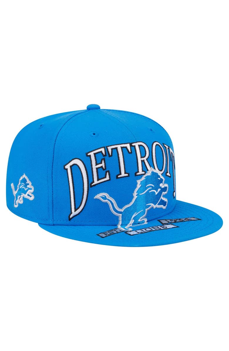 New Era Men's New Era Blue Detroit Lions  Oversized 59FIFTY Fitted Hat, Main, color, Blue