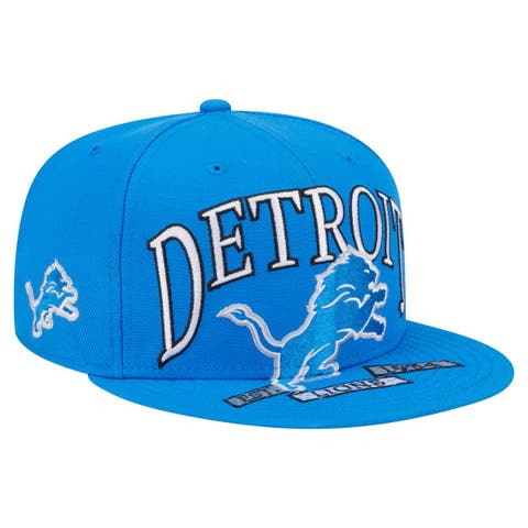 Men's New Era Blue Detroit Lions  Oversized 59FIFTY Fitted Hat