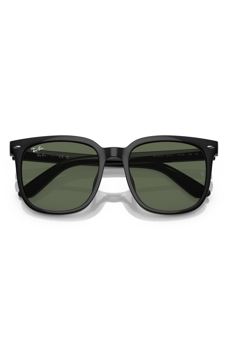 Ray-Ban 55mm Square Sunglasses, Main, color, Black