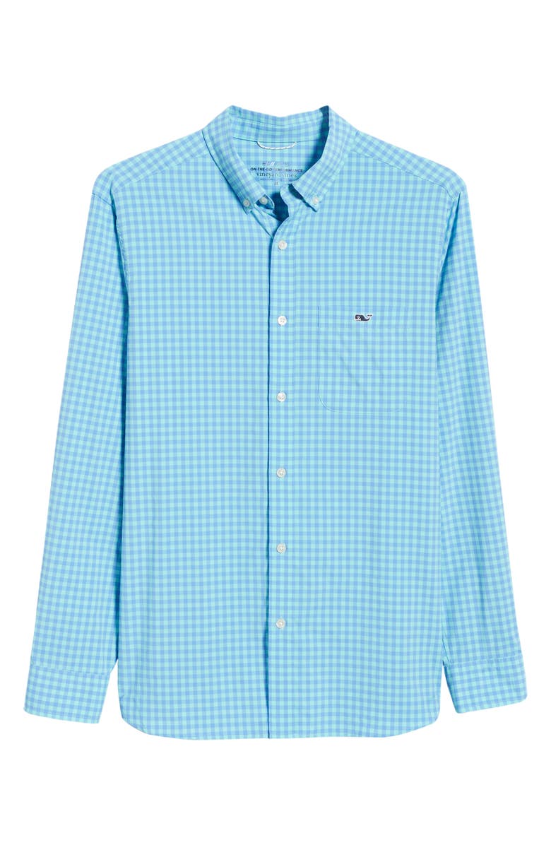 vineyard vines On-The-Go Classic Fit Gingham Button-Down Shirt, Alternate, color, 