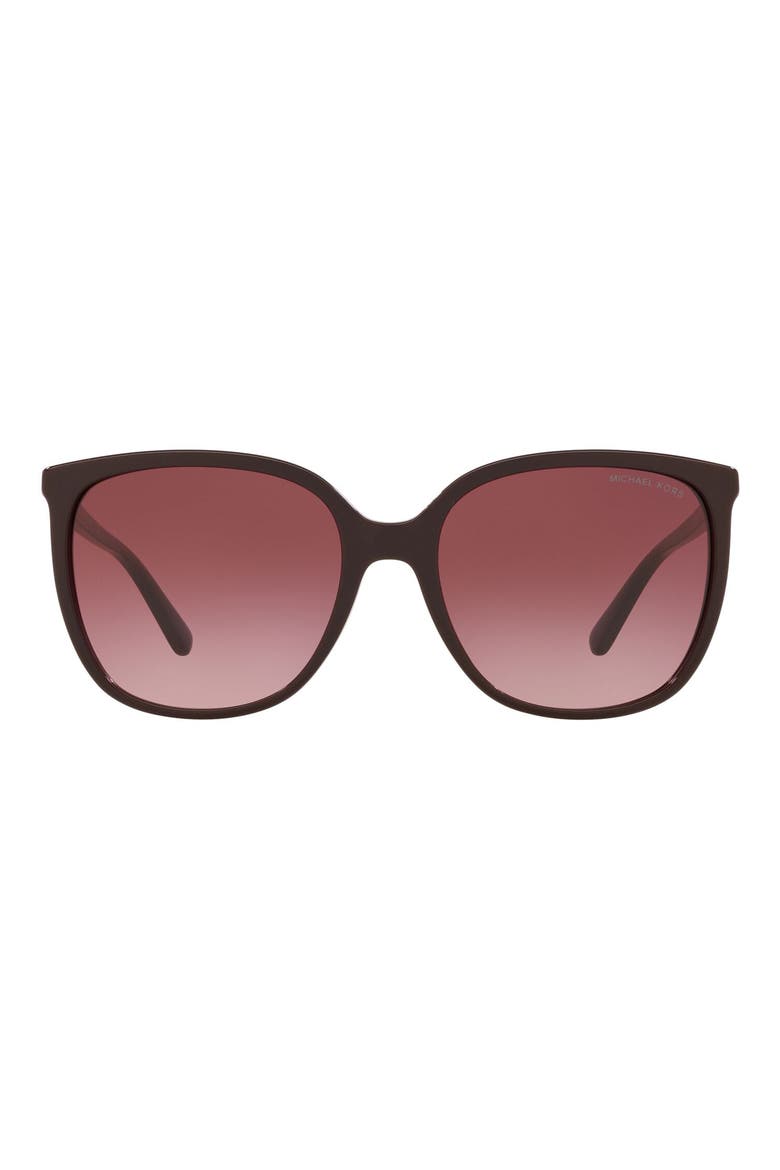 57mm Gradient Cat Eye Sunglasses, Main, color, CORDOVAN