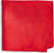 CLIFTON WILSON Red Cotton Pocket Square