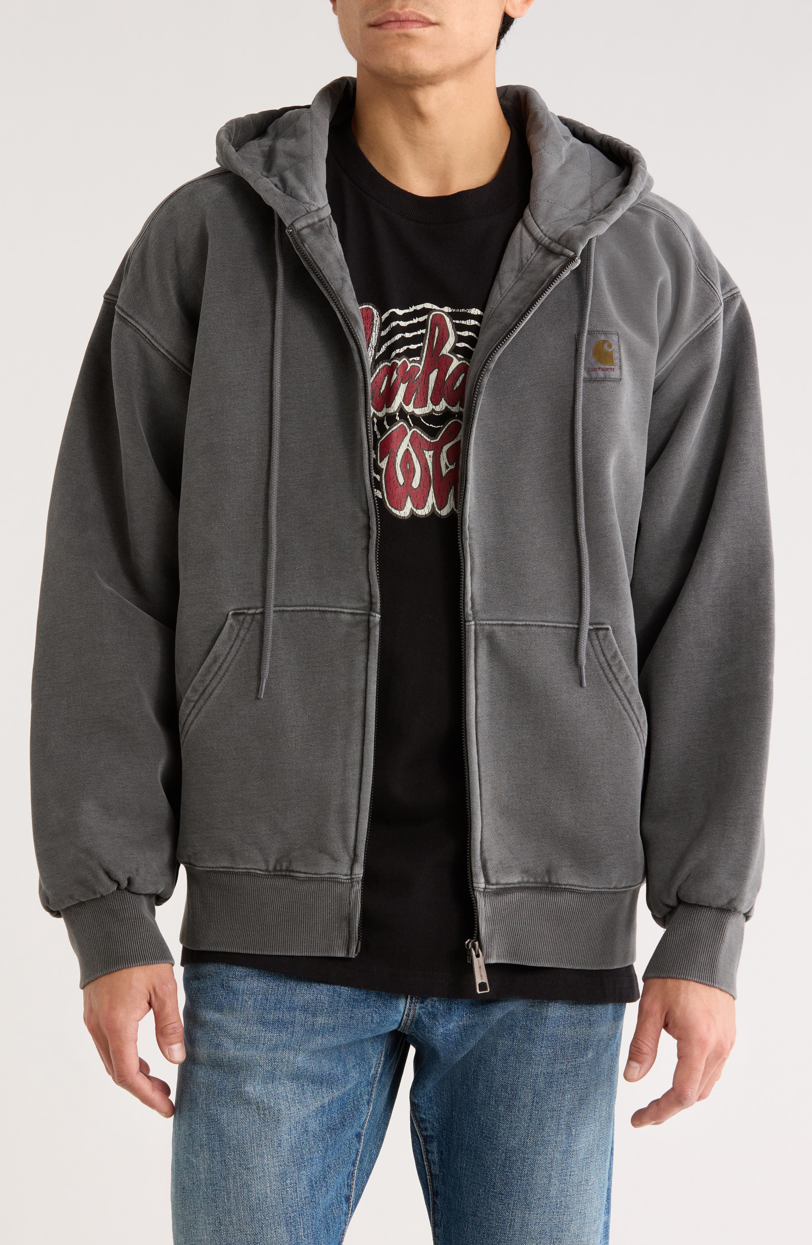 selected BLACK GARMENT DYED