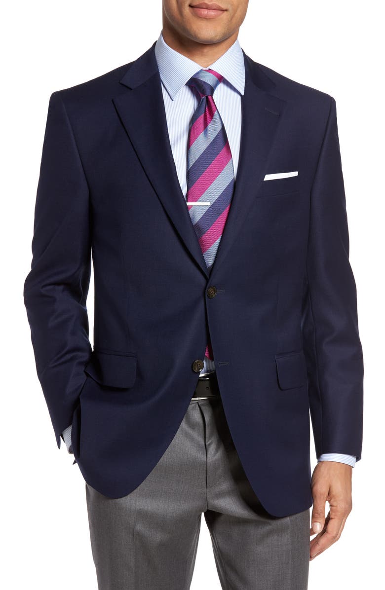 Peter Millar Flynn Classic Fit Navy Wool Sport Coat, Main, color, Navy