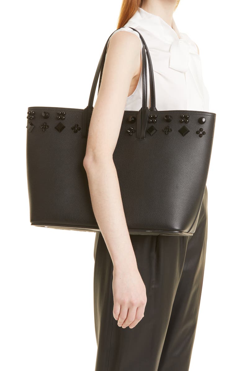 Christian Louboutin Cabata Studded Leather Tote, Alternate, color,