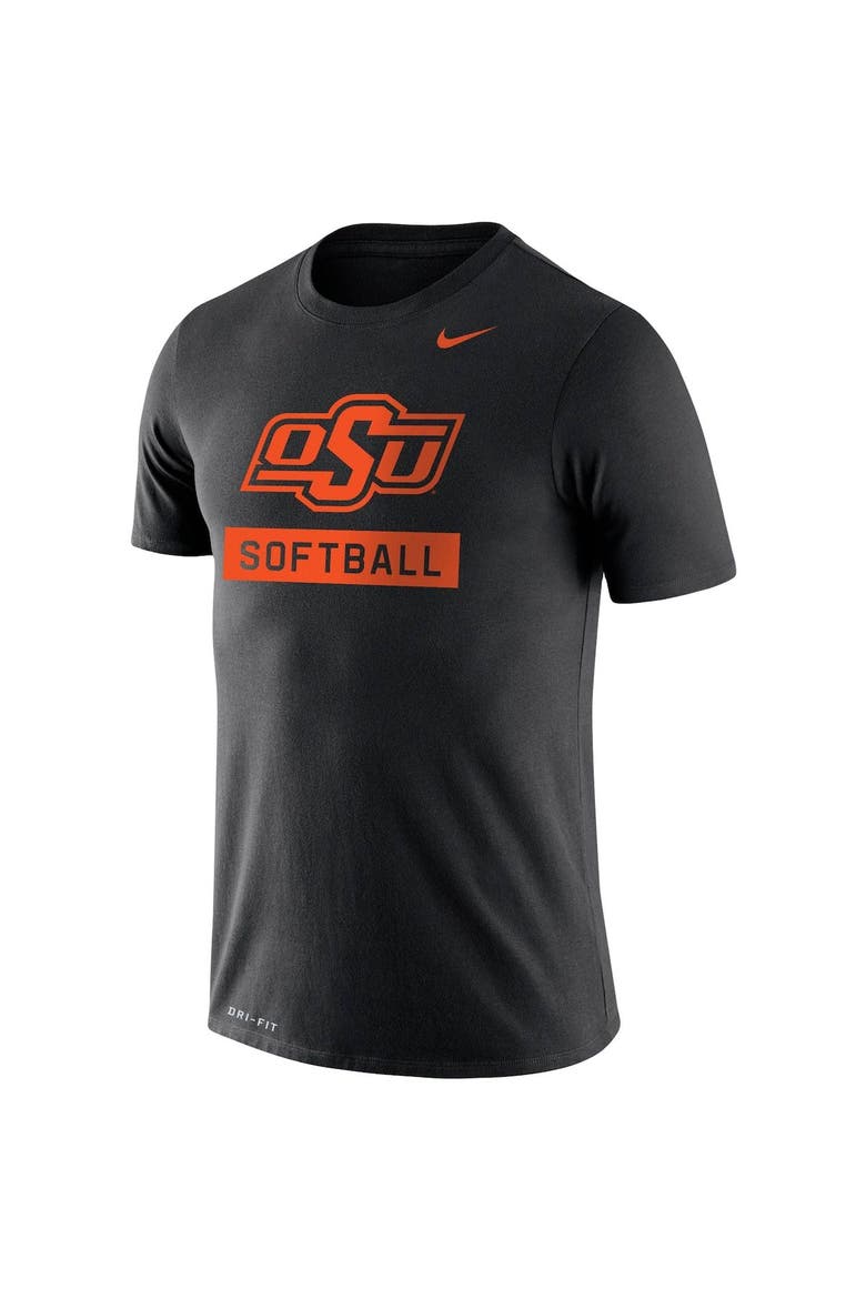 Men's Nike Black Oklahoma State Cowboys Softball Drop Legend Slim Fit Performance T-Shirt, Alternate, color, Black