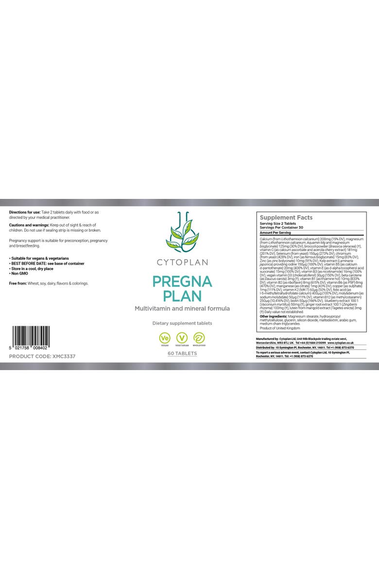 Pregna-Plan Pregnancy Multivitamin 60 (caps) USA, Alternate, color, None