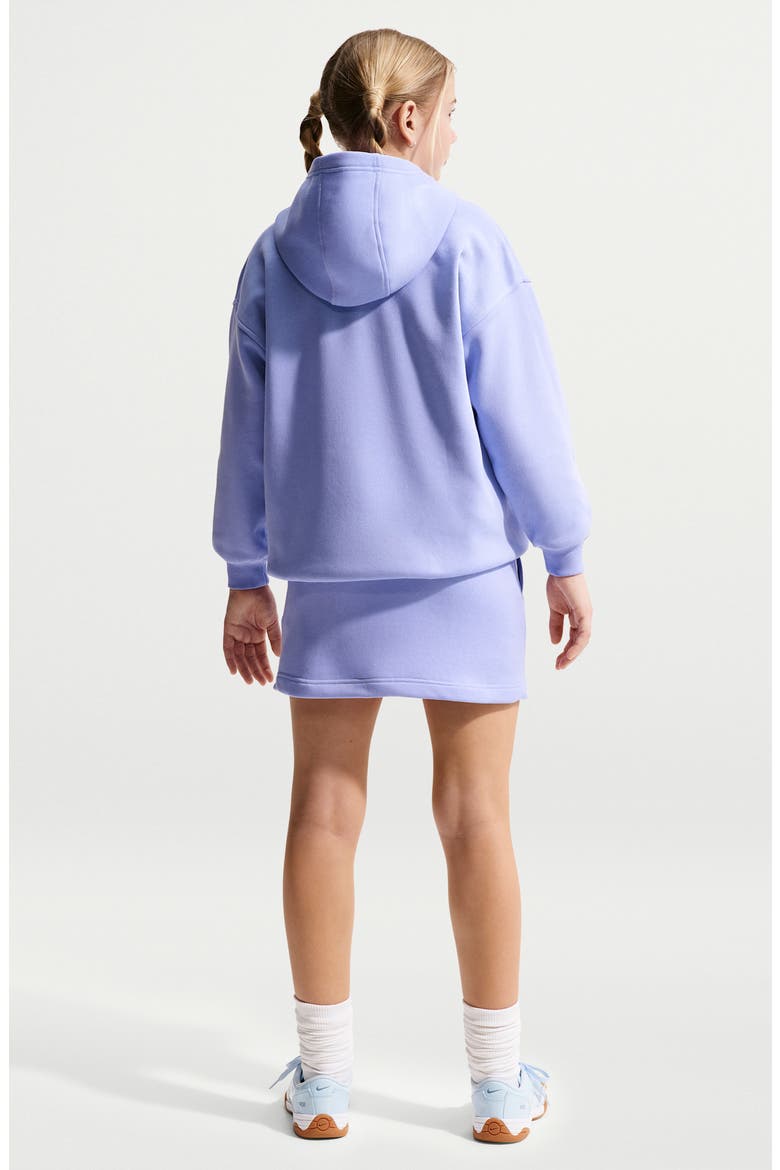 Kids' Club Fleece Oversize Pullover Hoodie, Alternate, color, LIGHT THISTLE/ WHITE