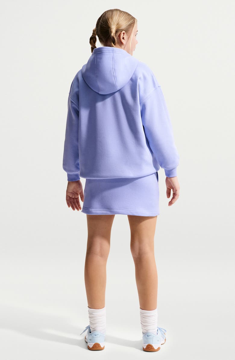 Nike Kids' Club Fleece Oversize Pullover Hoodie, Alternate, color, Light Thistle/ White