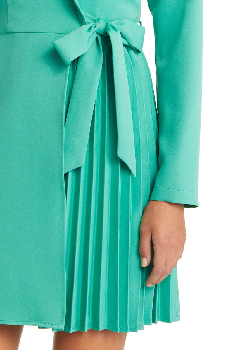 Chi Chi London Faux Wrap Long Sleeve Blazer Dress, Alternate, color, 