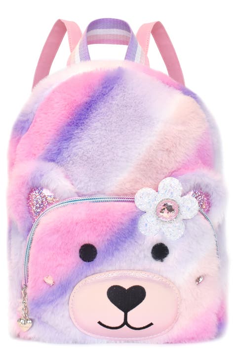 Kids' Teddy Daisy Faux Fur Mini Backpack