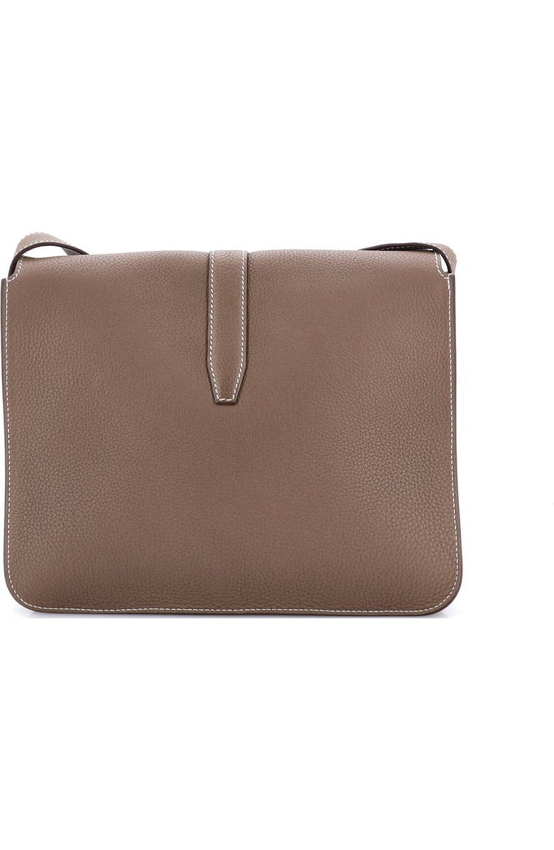 Pre-Owned Hermes Steve Light Junior Messenger Bag Togo, Alternate, color, Etoupe